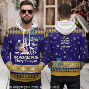 Baltimore Ravens Kissmyass Ugly 3D Hoodie Winter Gameday Wear