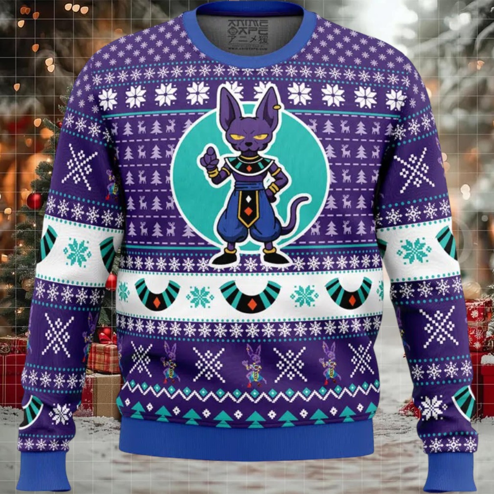 Beerus Dragon Ball Z Ugly Christmas Sweater Beerus Dragon Ball Z Ugly Christmas Sweater