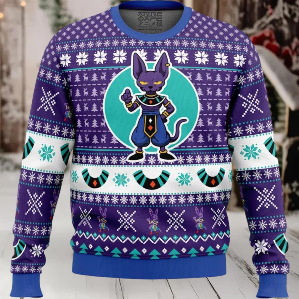 Beerus Dragon Ball Z Ugly Christmas Sweater Beerus Dragon Ball Z Ugly Christmas Sweater