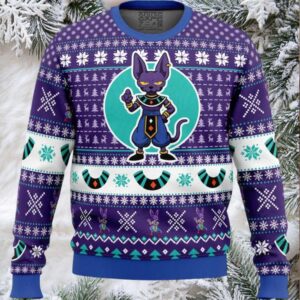 Beerus Dragon Ball Z Ugly Christmas Sweater