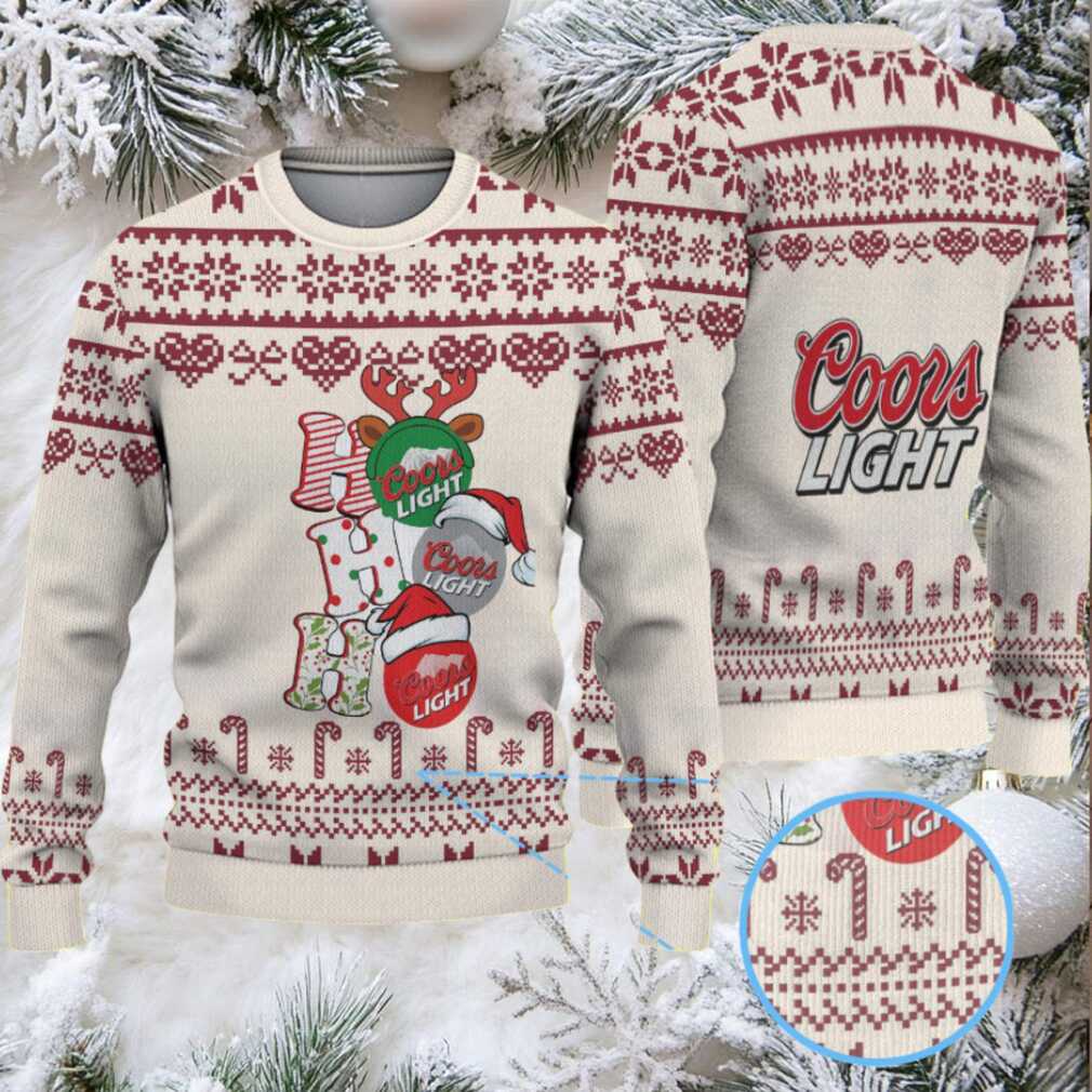 Beige & Burgundy Snowflake Pattern “Stacked Christmas Gifts” Coors Light Ugly Christmas Sweater Beige & Burgundy Snowflake Pattern “Stacked Christmas Gifts” Coors Light Ugly Christmas Sweater