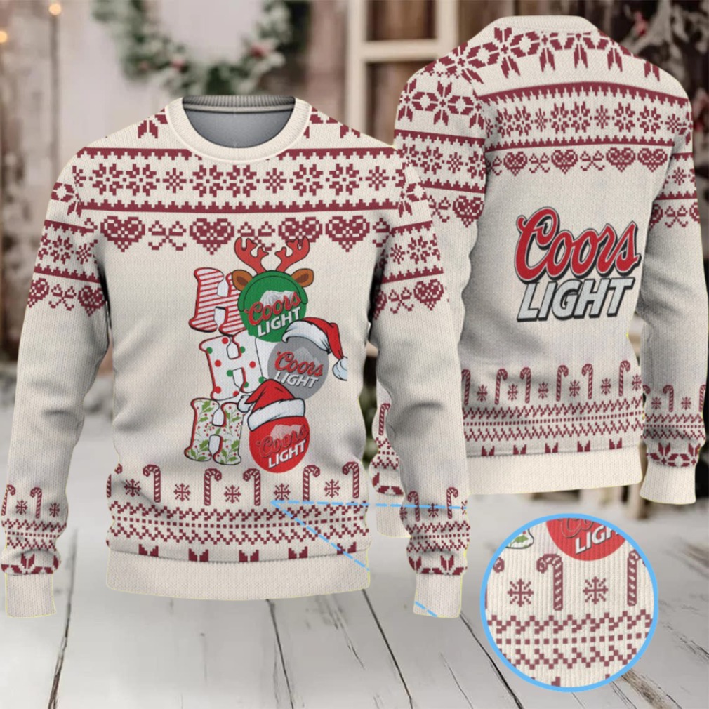 Beige & Burgundy Snowflake Pattern “Stacked Christmas Gifts” Coors Light Ugly Christmas Sweater Beige & Burgundy Snowflake Pattern “Stacked Christmas Gifts” Coors Light Ugly Christmas Sweater