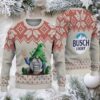 Navy Blue and White Snowflake Pattern “Bud Light I Kill You” Ugly Christmas Sweater