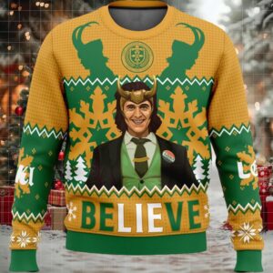 Believe Loki Ugly Christmas Sweater Believe Loki Ugly Christmas Sweater