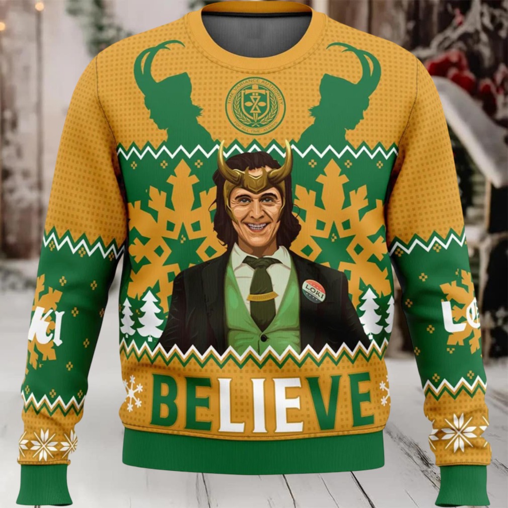 Believe Loki Ugly Christmas Sweater Believe Loki Ugly Christmas Sweater