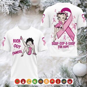 Betty Boop Kick Out Cancer Shirt
