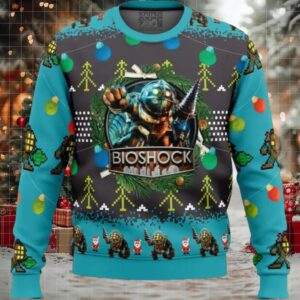 Big Daddy Bioshock v2 Ugly Christmas Sweater