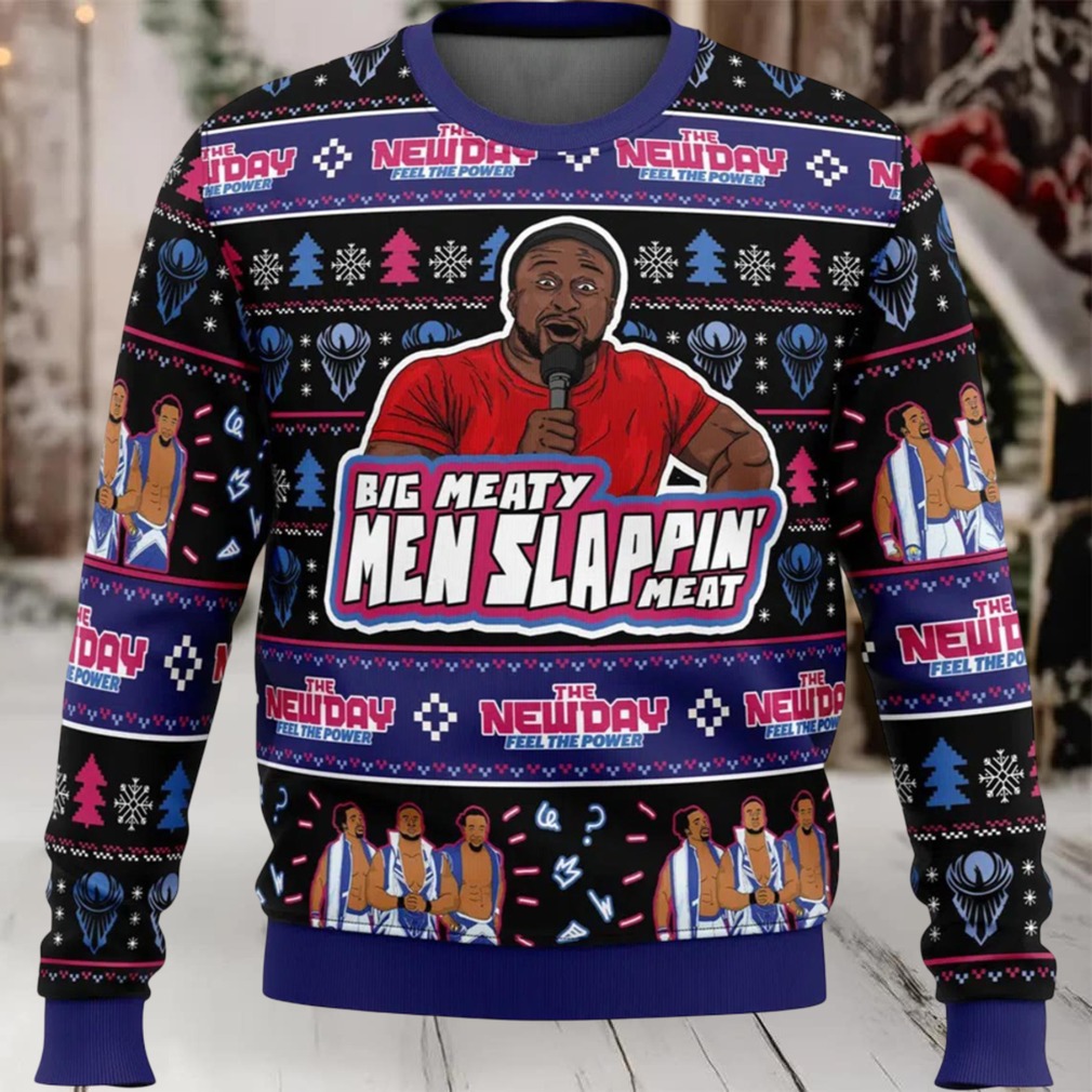 Big Meaty Men Slappin’ Meat Ugly Christmas Sweater Big Meaty Men Slappin’ Meat Ugly Christmas Sweater