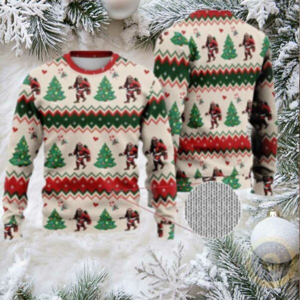 Bigfoot Bring Your Gift Ugly Christmas Sweater