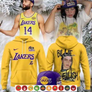 Billie Eilish x Los Angekes Lakers Show Gold Hoodie Shirt