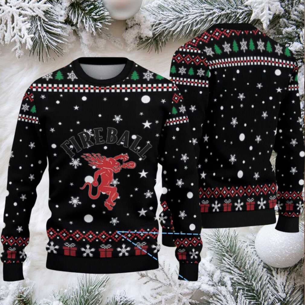 Black & Red Christmas Gift Pattern “Fireball Cinnamon Whisky” Ugly Sweater Black & Red Christmas Gift Pattern “Fireball Cinnamon Whisky” Ugly Sweater