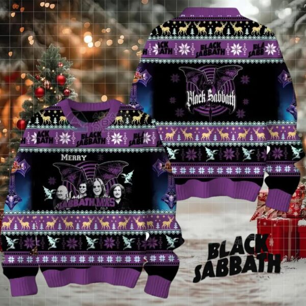 Black Sabbath Merry Christmas Ugly Sweater 2025
