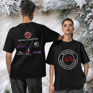 Black out pediatric cancer 2025 two sided T shirt
