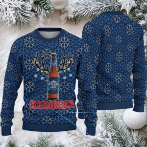 Blue Snowflake Keystone Light Reinbeer Ugly Christmas Sweater