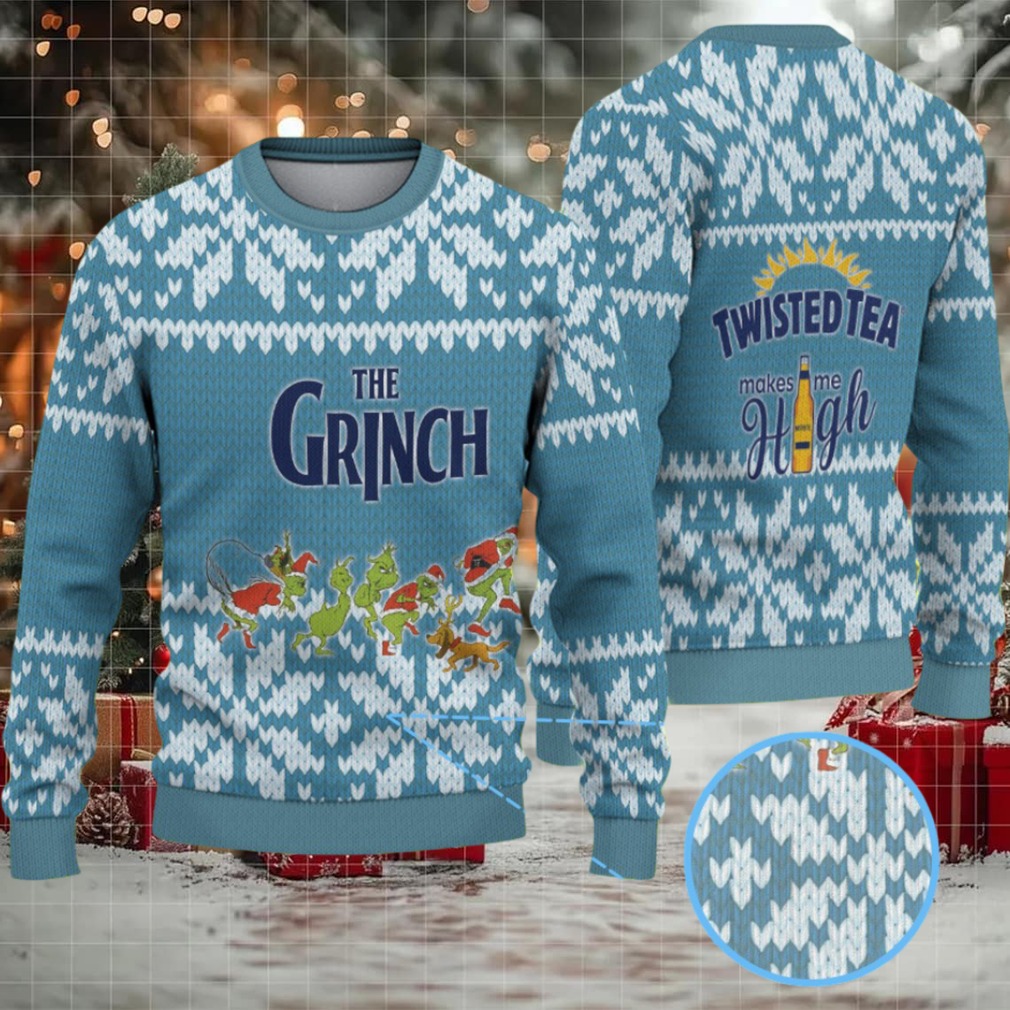 Blue Twisted Tea Grinch Christmas Pattern Ugly Sweater Blue Twisted Tea Grinch Christmas Pattern Ugly Sweater