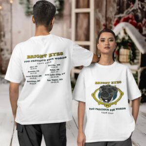 Bright Eyes too precious words tour 2025 Two sided T shirt