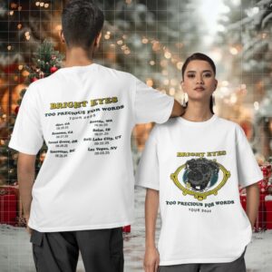 Bright Eyes too precious words tour 2025 Two sided T shirt
