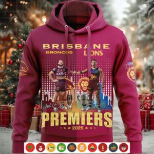 Brisbane Broncons x Lions Premiers 2025 Hoodie Shirt