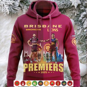 Brisbane Broncons x Lions Premiers 2025 Hoodie Shirt