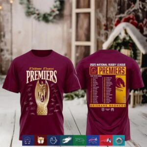 Brisbane Broncos Premiers NRL 2025 shirt