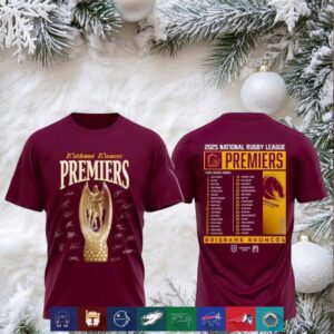 Brisbane Broncos Premiers NRL 2025 shirt