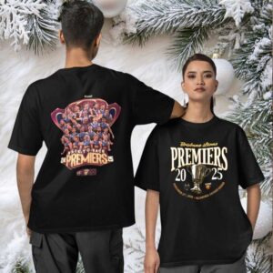 Brisbane Lions 2025 back to back premiers two sided T shirt