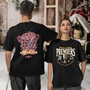 Brisbane Lions 2025 back to back premiers two sided T shirt