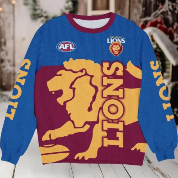 Brisbane Lions AFL Ugly Christmas Sweater