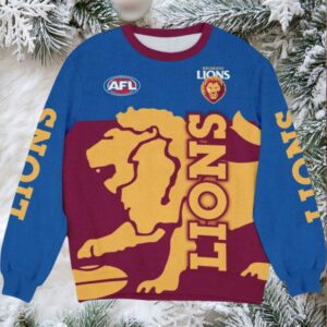 Brisbane Lions AFL Ugly Christmas Sweater
