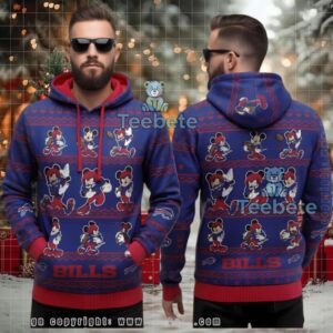 Buffalo Bills Disney Mickey Ugly Christmas 3D Hoodie
