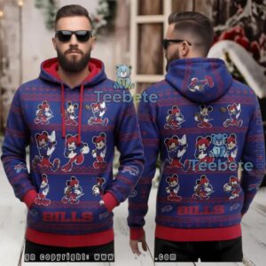 Buffalo Bills Disney Mickey Ugly Christmas 3D Hoodie