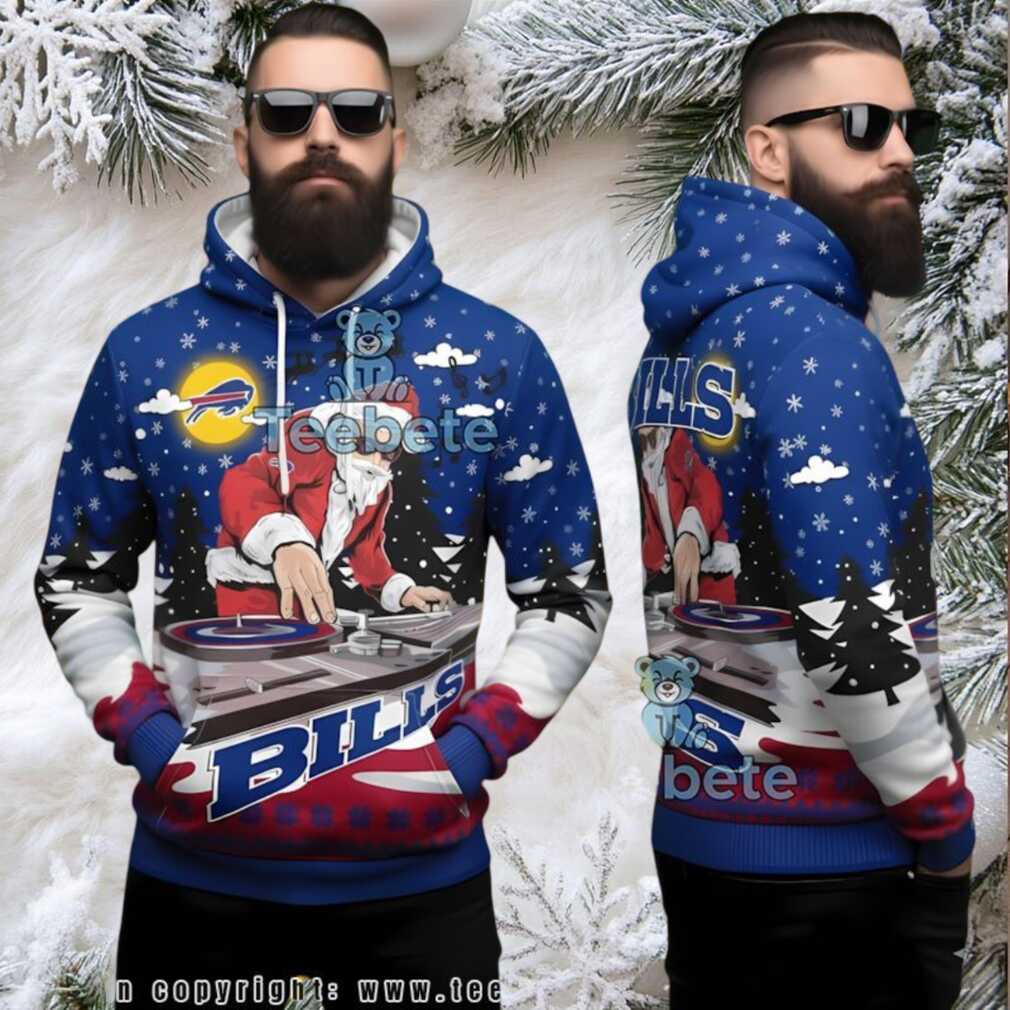 Buffalo Bills Dj Santa Claus Christmas Funny Ugly 3D Hoodie Buffalo Bills Dj Santa Claus Christmas Funny Ugly 3D Hoodie