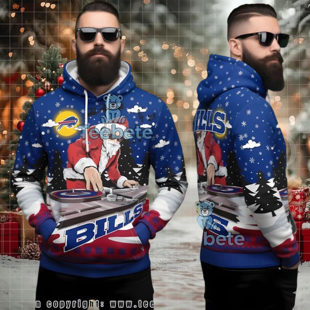Buffalo Bills Dj Santa Claus Christmas Funny Ugly 3D Hoodie Buffalo Bills Dj Santa Claus Christmas Funny Ugly 3D Hoodie