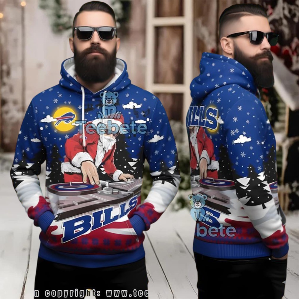 Buffalo Bills Dj Santa Claus Christmas Funny Ugly 3D Hoodie Buffalo Bills Dj Santa Claus Christmas Funny Ugly 3D Hoodie