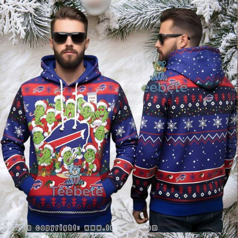 Buffalo Bills Grinch Christmas Group Ugly 3D Hoodie Buffalo Bills Grinch Christmas Group Ugly 3D Hoodie