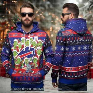 Buffalo Bills Grinch Christmas Group Ugly 3D Hoodie