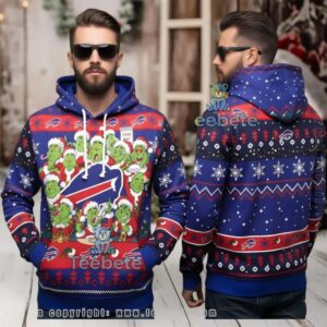 Buffalo Bills Grinch Christmas Group Ugly 3D Hoodie