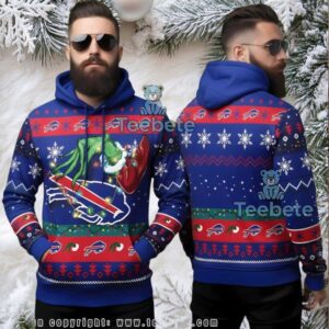 Buffalo Bills Grinch Hand Stealing Logo Ugly Christmas 3D Hoodie Buffalo Bills Grinch Hand Stealing Logo Ugly Christmas 3D Hoodie
