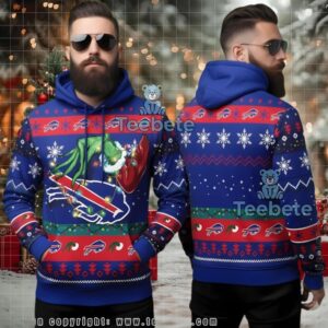 Buffalo Bills Grinch Hand Stealing Logo Ugly Christmas 3D Hoodie