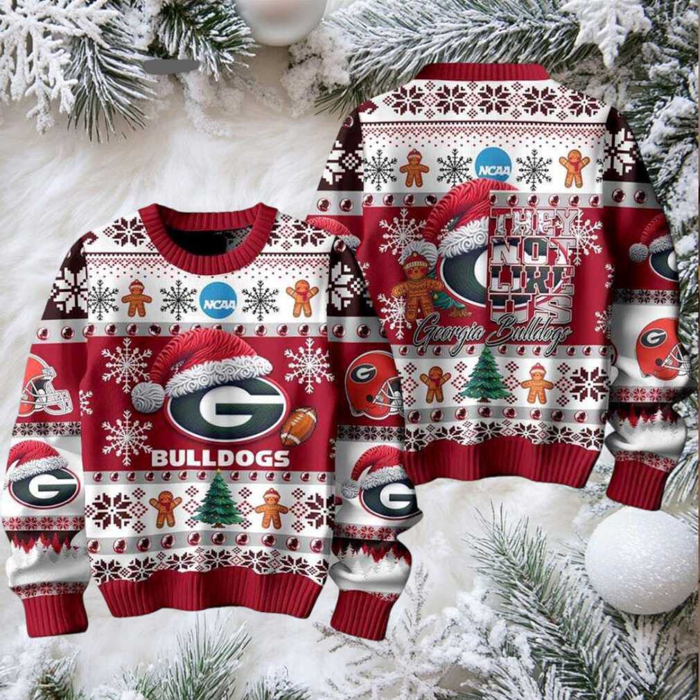 Bulldogs They Not Like Us Christmas Ugly Sweater Bulldogs They Not Like Us Christmas Ugly Sweater