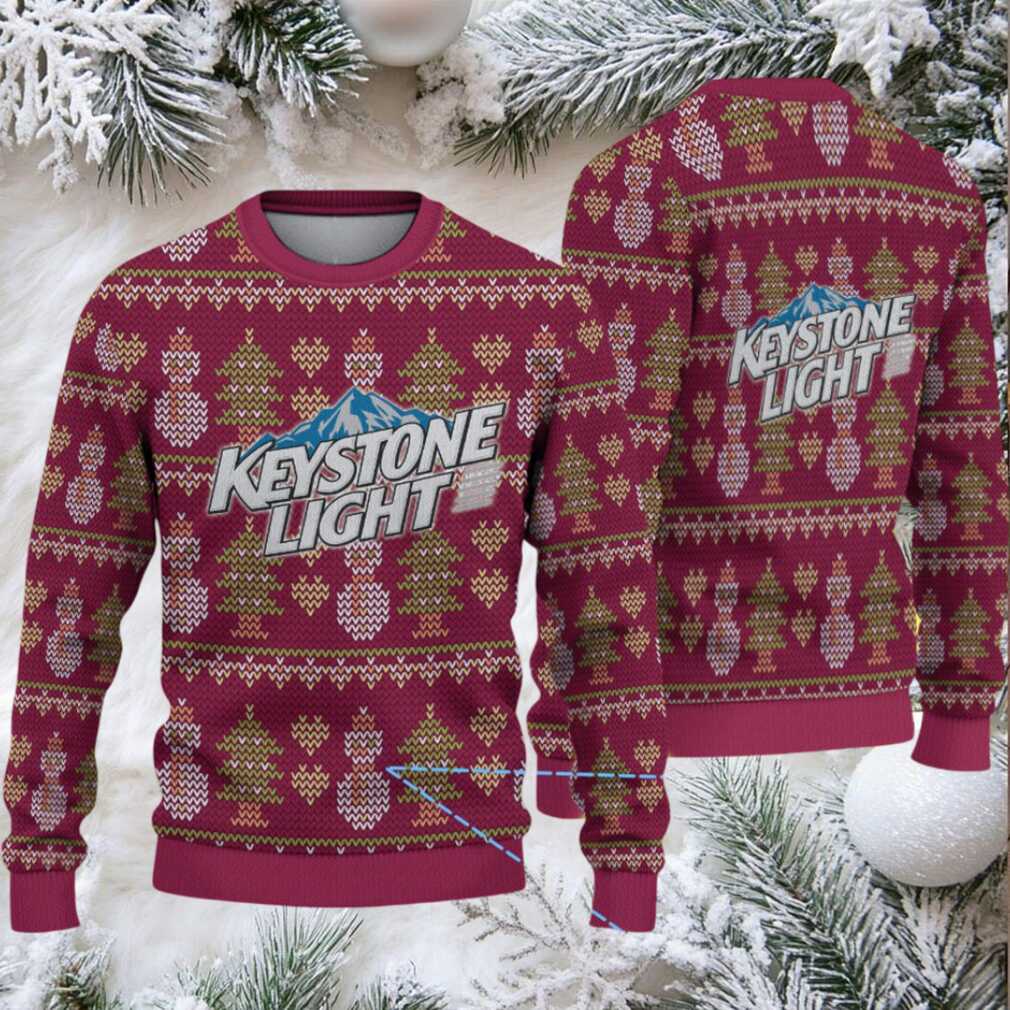 Burgundy Christmas Tree Keystone Light Ugly Christmas Sweater