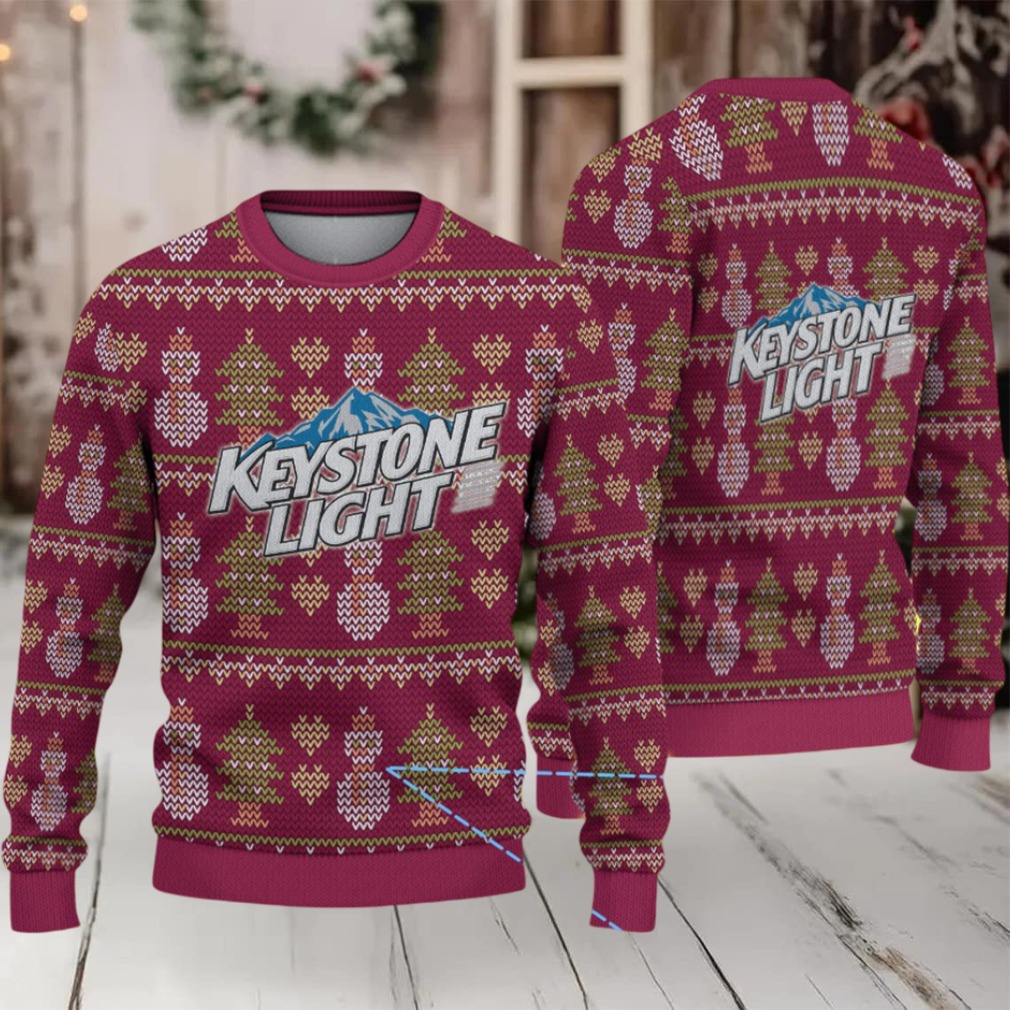 Burgundy Christmas Tree Keystone Light Ugly Christmas Sweater Burgundy Christmas Tree Keystone Light Ugly Christmas Sweater