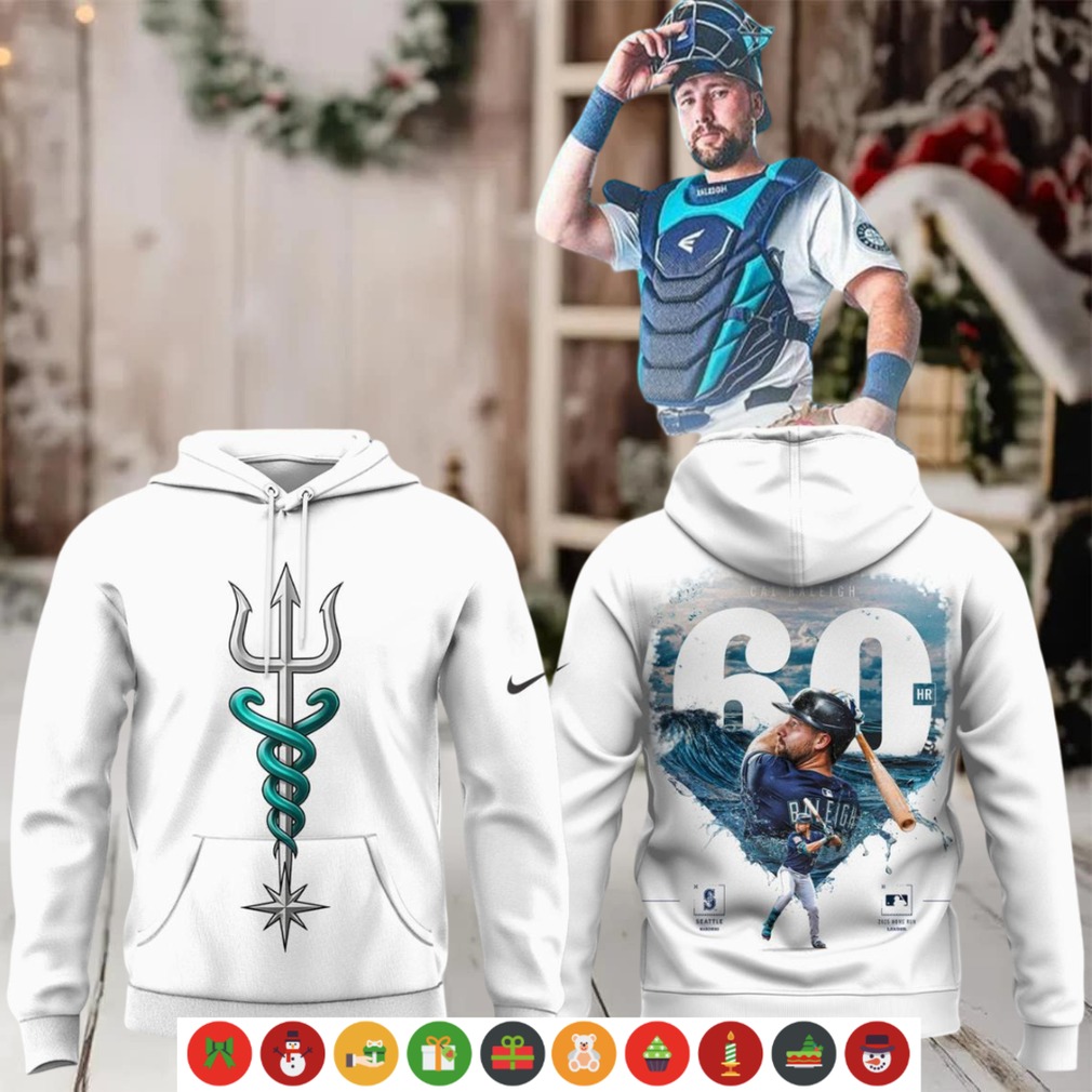 Cal Raleigh 60 Home Run King White Hoodie Shirt