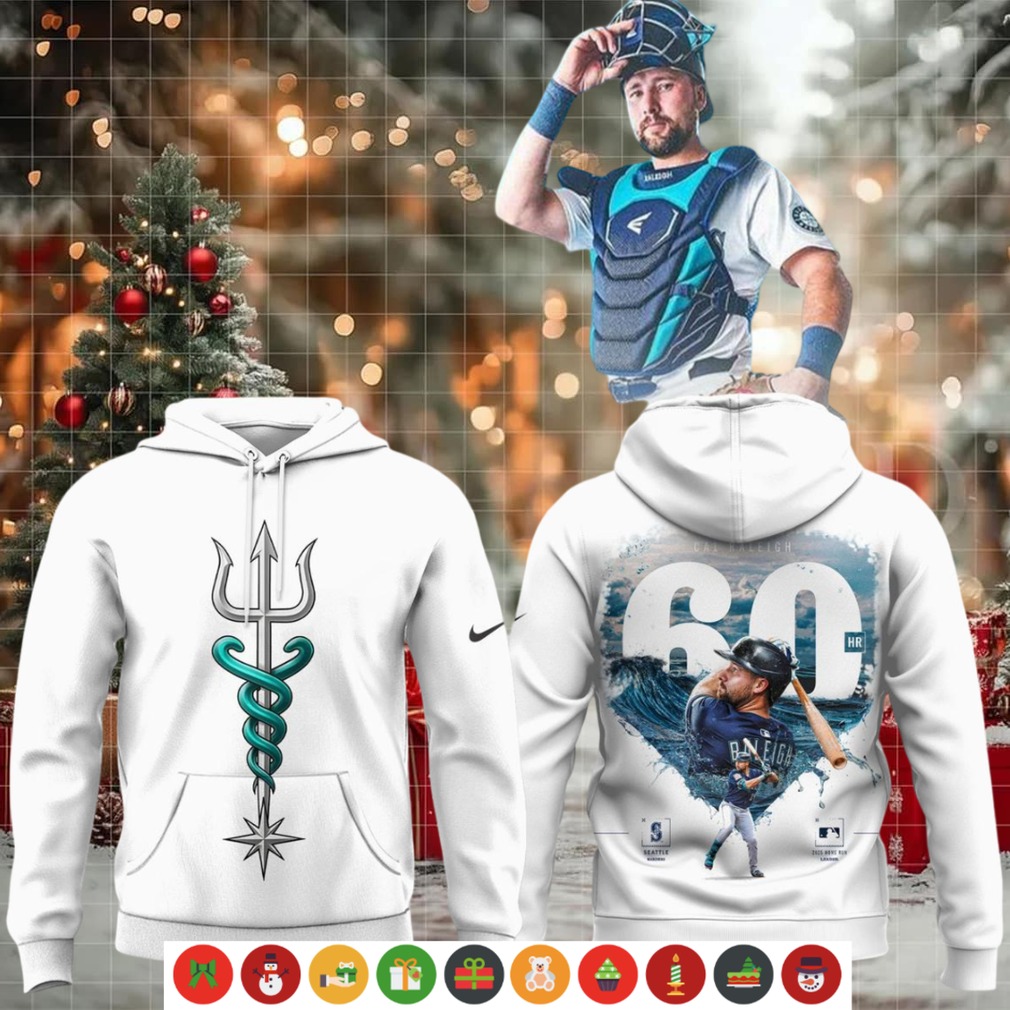 Cal Raleigh 60 Home Run King White Hoodie Shirt