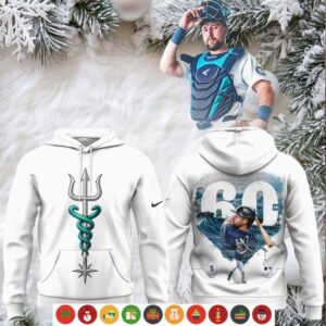 Cal Raleigh 60 Home Run King White Hoodie Shirt