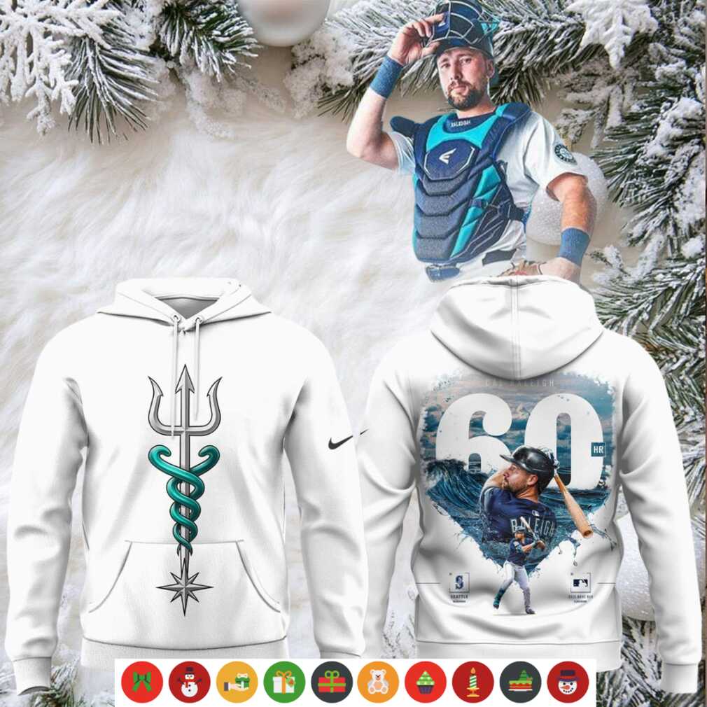 Cal Raleigh 60 Home Run King White Hoodie Shirt Cal Raleigh 60 Home Run King White Hoodie Shirt