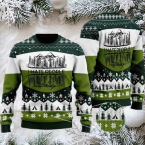 Camping I Hate People Ugly Christmas Sweater