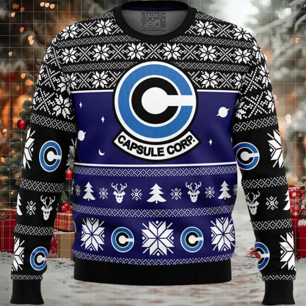 Capsule Corp Dragon Ball Z Ugly Christmas Sweater Capsule Corp Dragon Ball Z Ugly Christmas Sweater