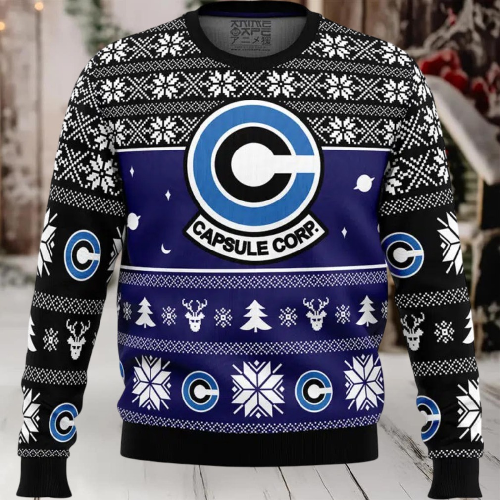 Capsule Corp Dragon Ball Z Ugly Christmas Sweater Capsule Corp Dragon Ball Z Ugly Christmas Sweater