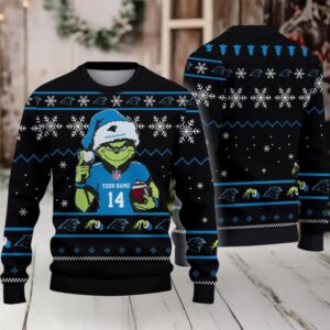 Carolina Panthers Custom Christmas Ugly Sweater